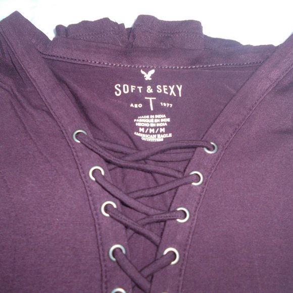 Soft & Sexy Tops - Soft & Sexy Burgandy Size M long sleeve Top in EUC